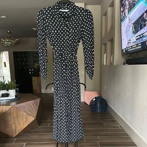 Zara Polka Dot Wrap Dress EUC
